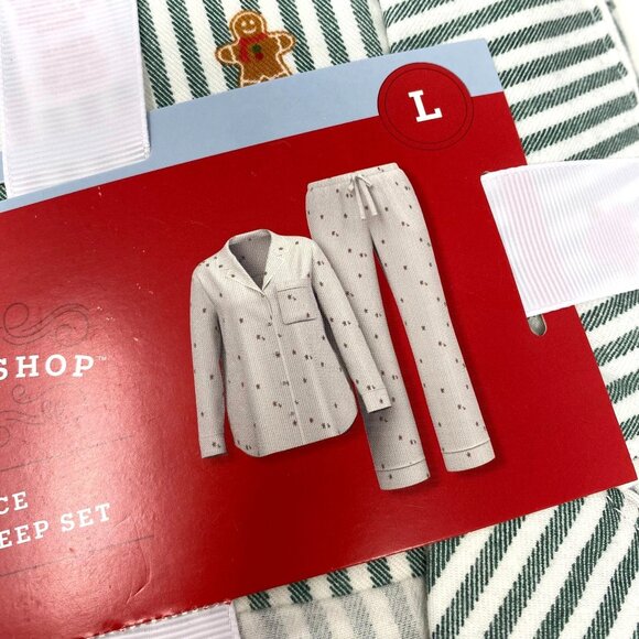 Target Women's Gingerbread Striped Flannel Long Sleeve Shirt Pants M, LG, XL - Picture 8 of 12